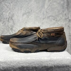 Twisted‎ X Men's Moc Toe Chukka Boots Leather Brown Sz 13 MDM0003
